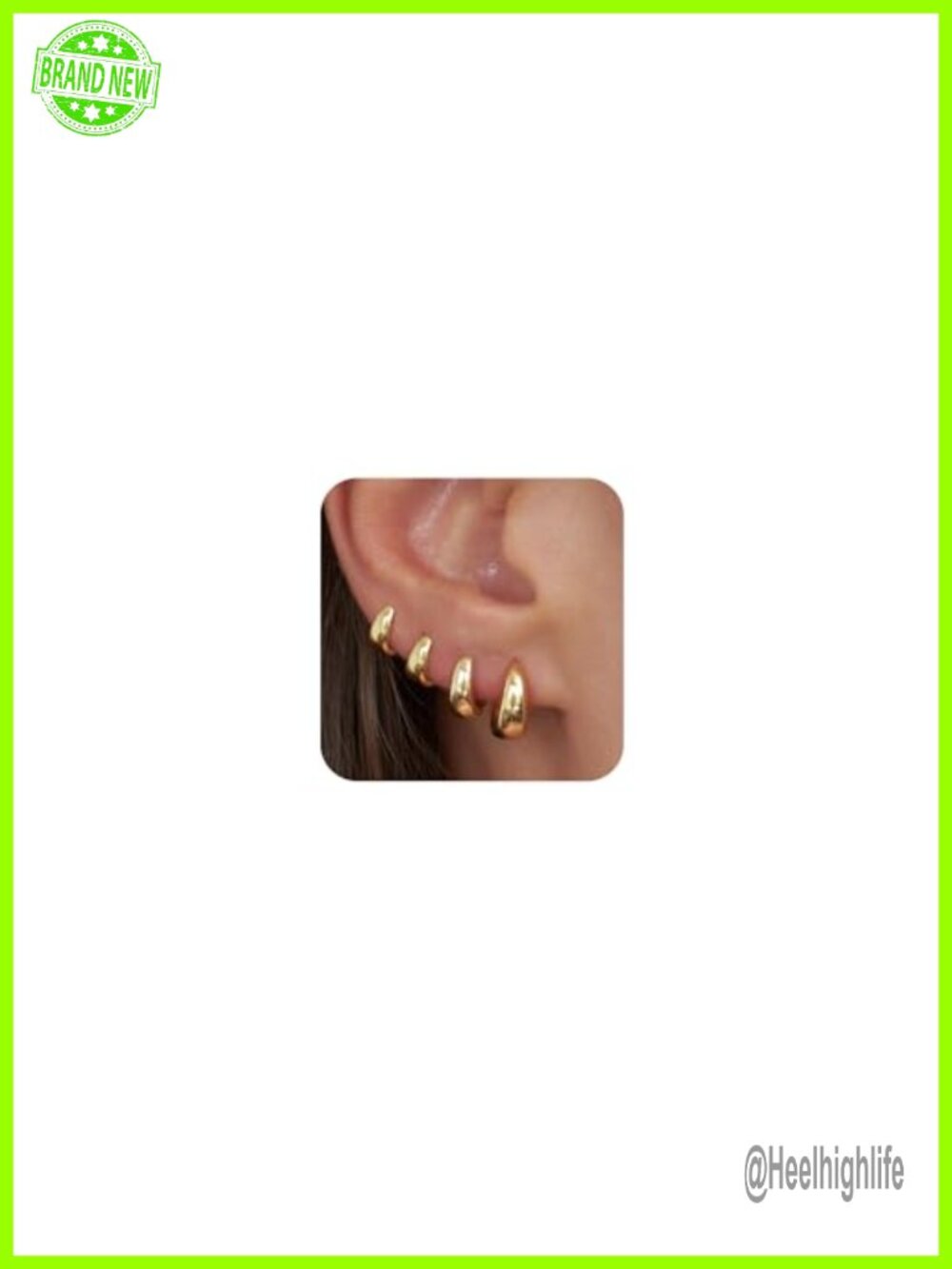 14K Gold Plated Huggie Hoop Earrings Set for Women Small Layered